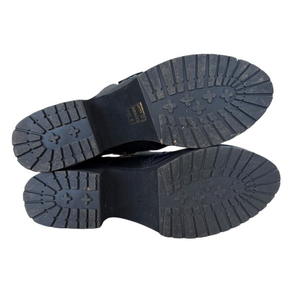 Shellys London Womens Leather Platform Ankle Boot Black Size 9 Moto - Picture 10 of 12